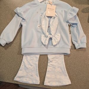 Btween Baby Outfit with Headband 3 Piece. 18 Month
